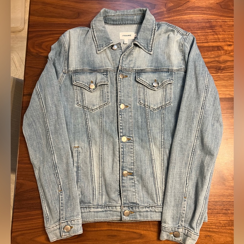 FRAME Men’s Denim Jacket, Size Small, Light Wash